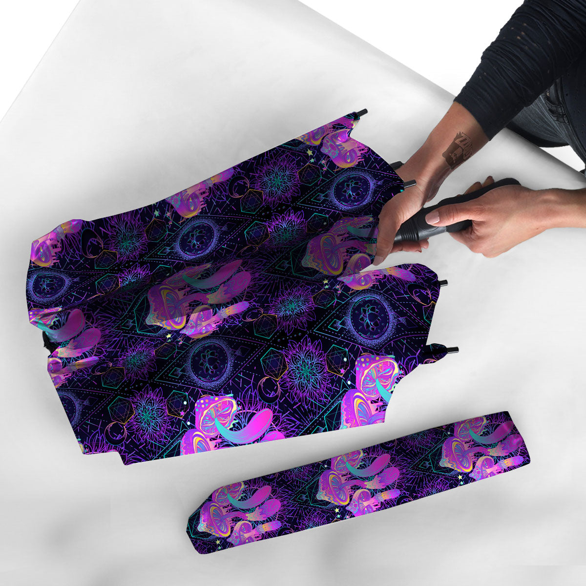 Mushroom Psychedelic Print Pattern Umbrella-grizzshop