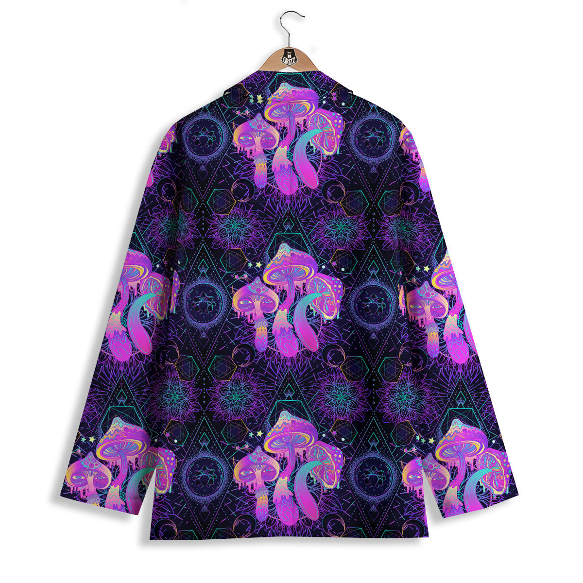 Mushroom Psychedelic Print Pattern Women's Blazer-grizzshop