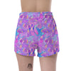 Mushroom Psychedelic Trippy Women's Shorts-grizzshop