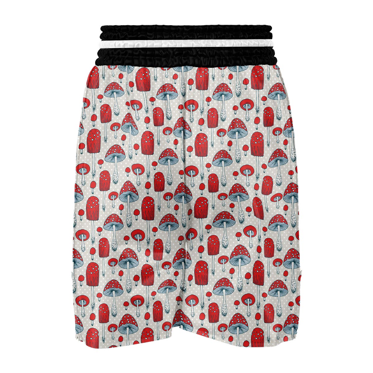 Mushroom Red Dot Print Pattern Boxing Shorts-grizzshop