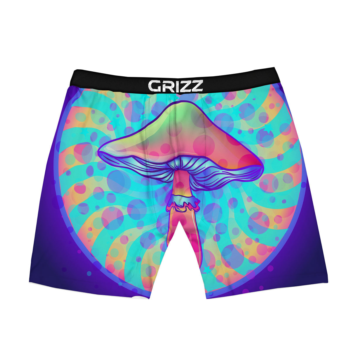 Mushrooms Psychedelic Print Boxer Briefs-grizzshop