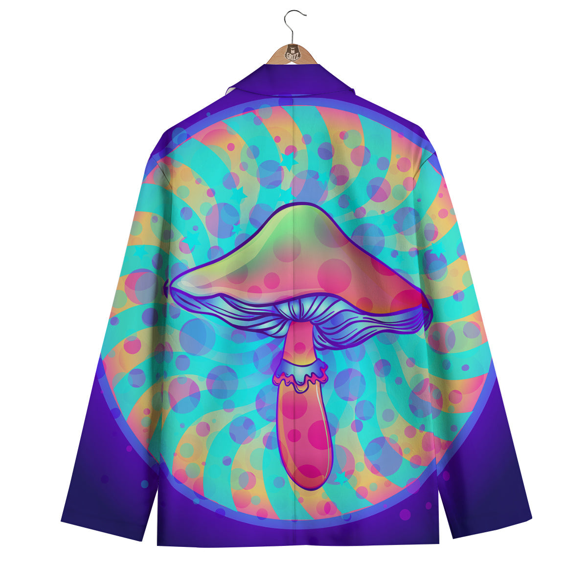 Mushrooms Psychedelic Print Men's Blazer-grizzshop
