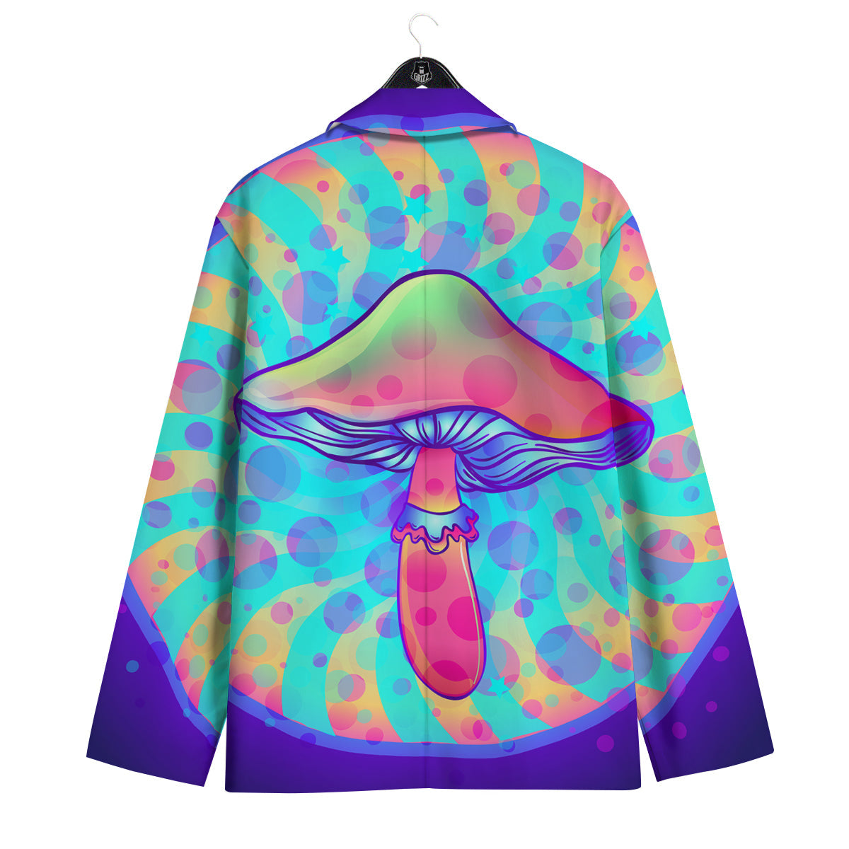 Mushrooms Psychedelic Print Men's Sport Coat-grizzshop
