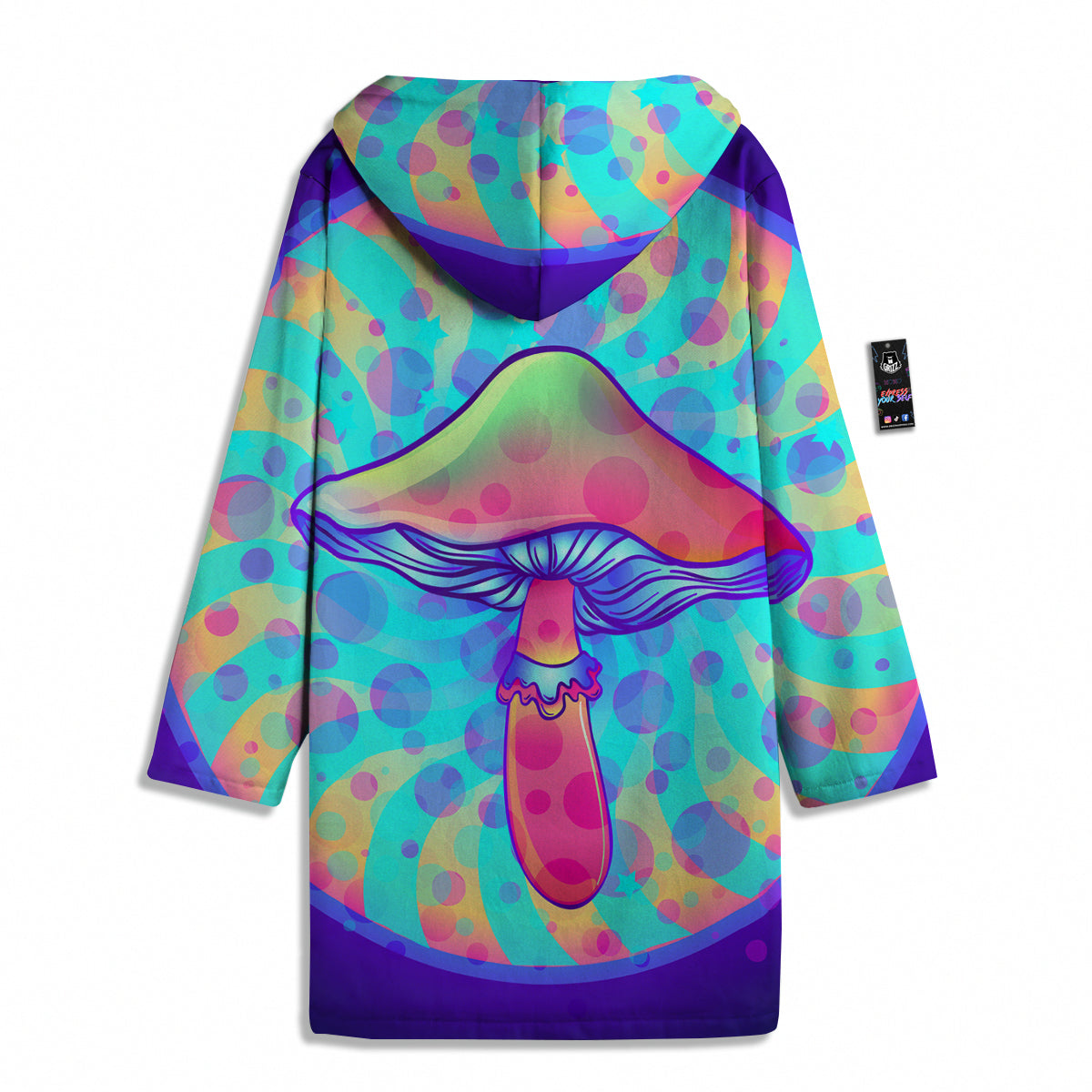 Mushrooms Psychedelic Print Men's Windbreaker Jacket-grizzshop