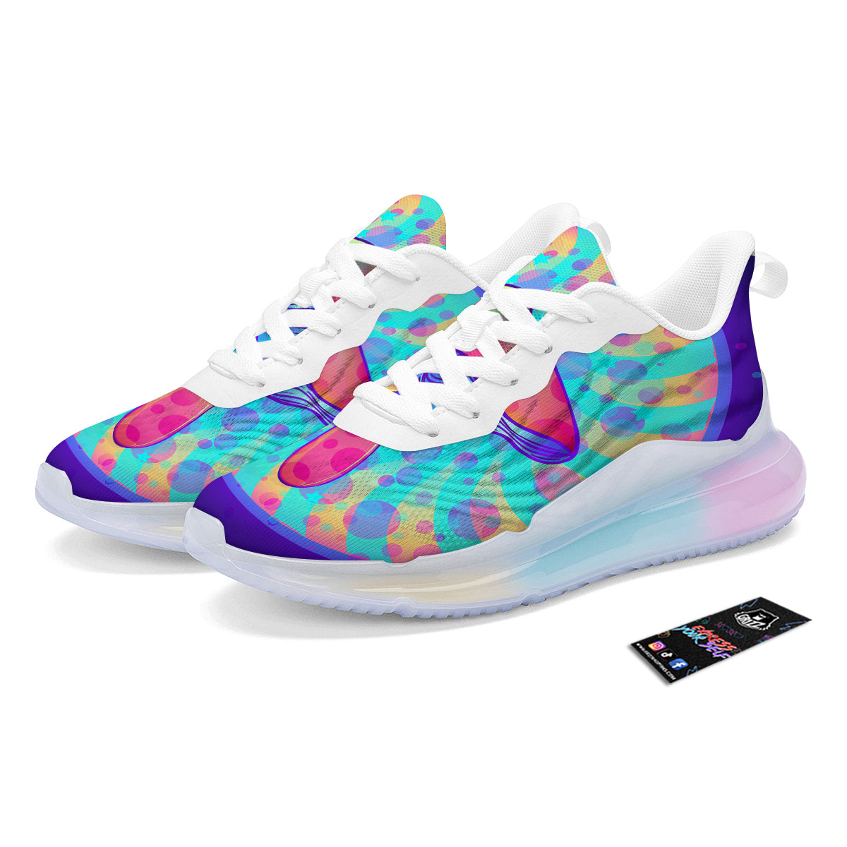 Mushrooms Psychedelic Print Running Sneakers-grizzshop