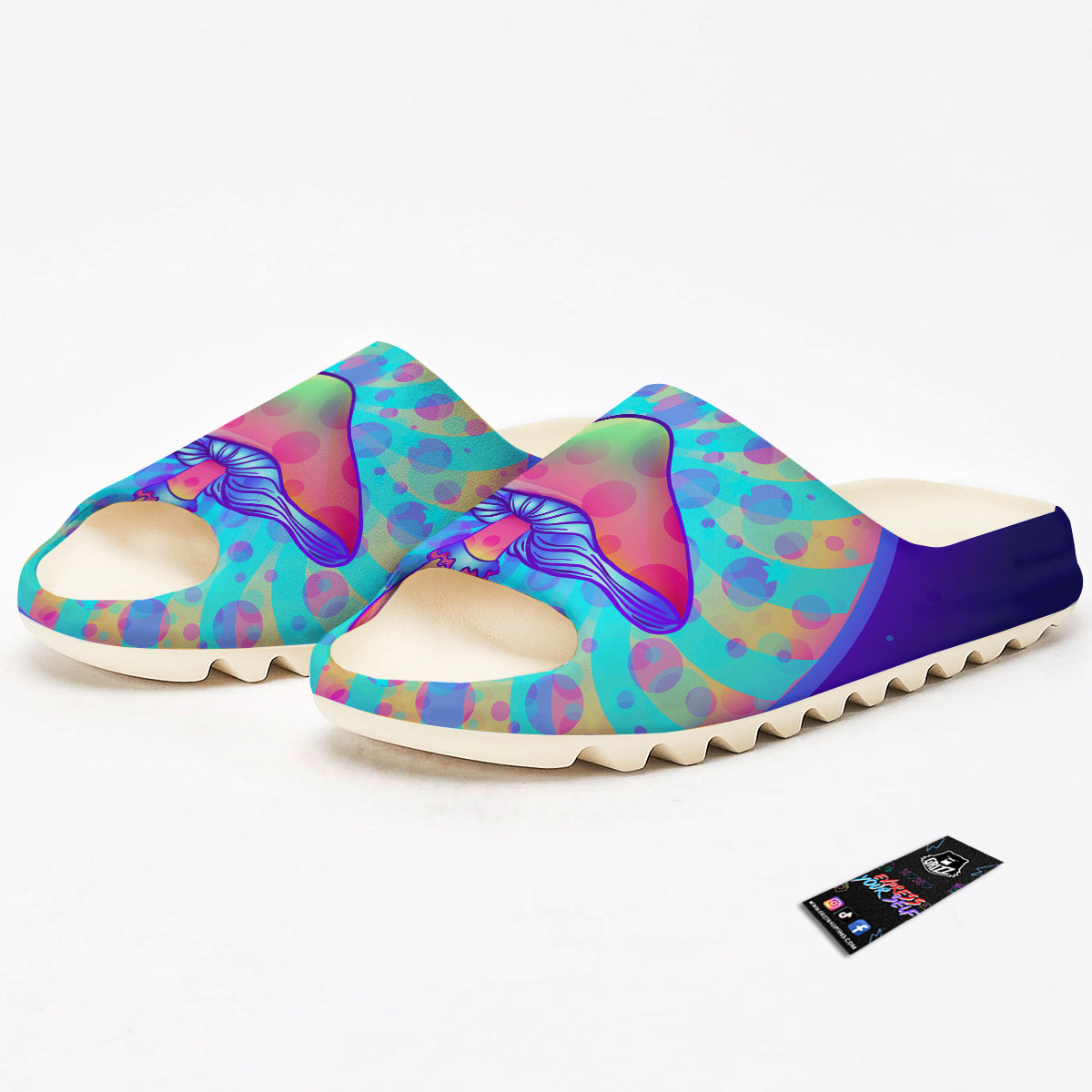 Mushrooms Psychedelic Print Sandals-grizzshop