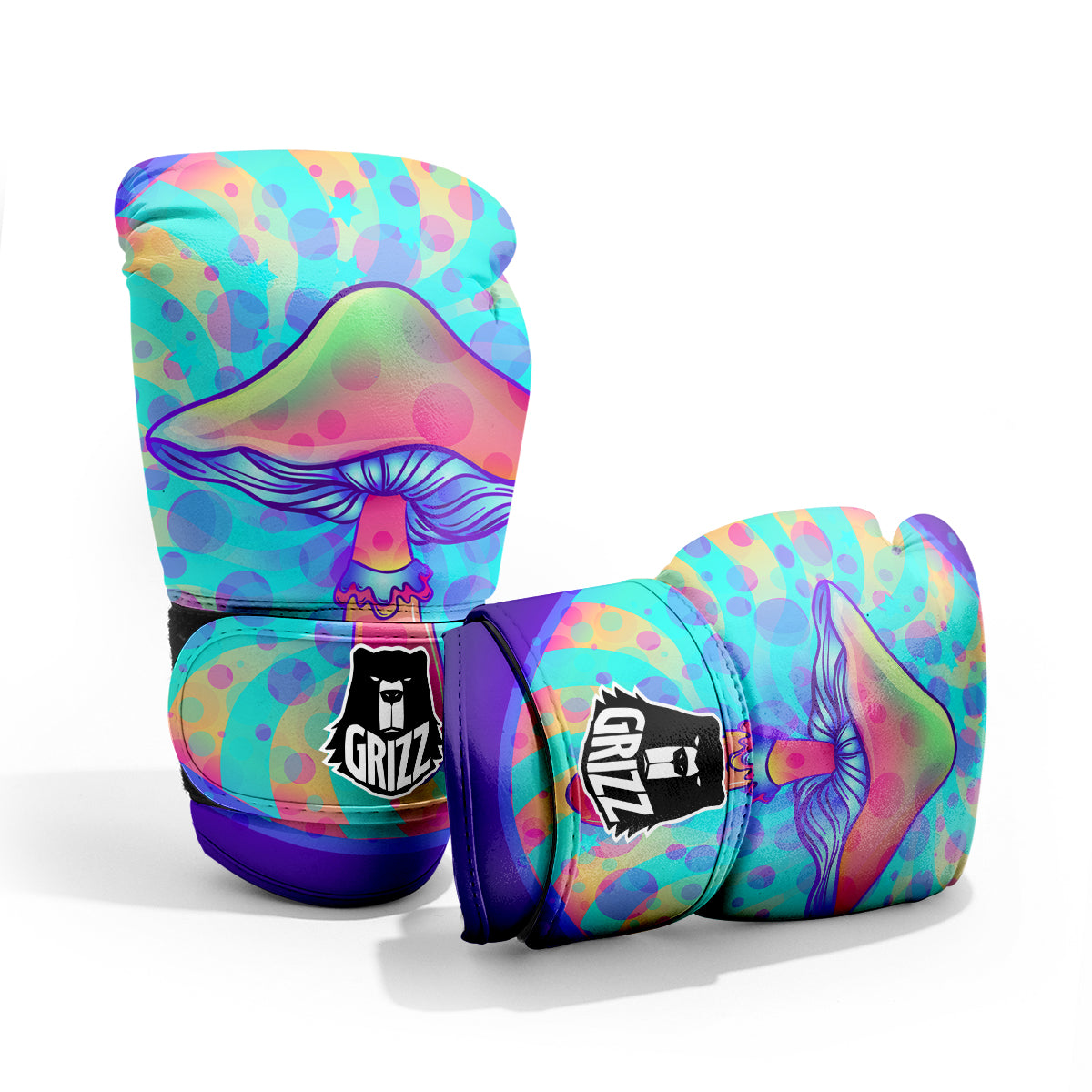 Mushrooms Psychedelic Print Pro Boxing Glove