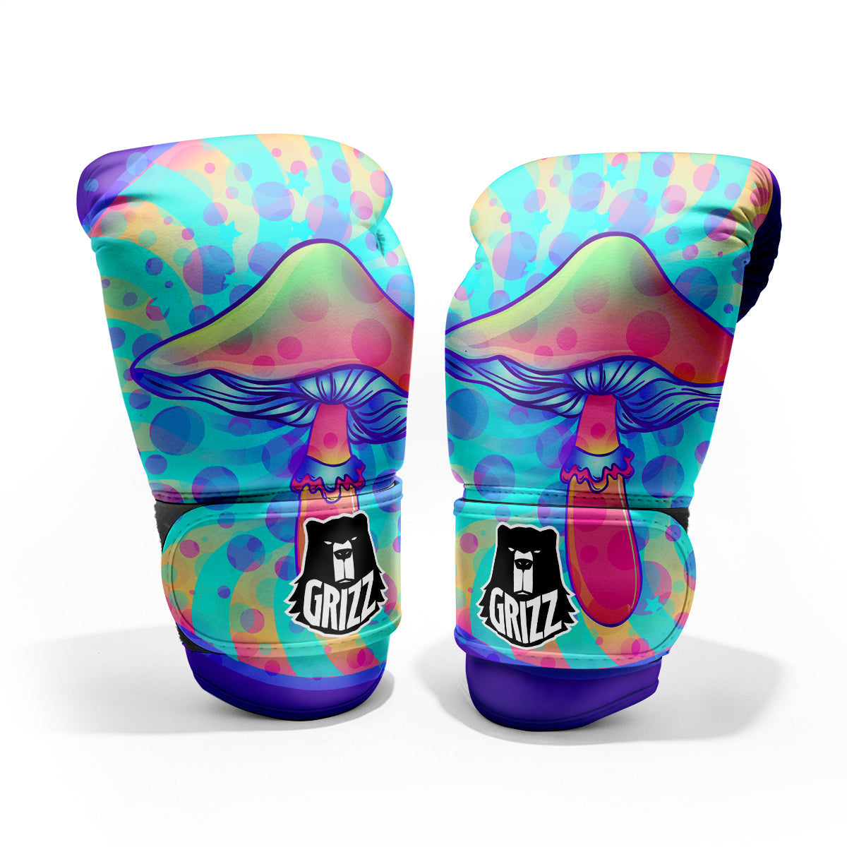Mushrooms Psychedelic Print Pro Boxing Glove