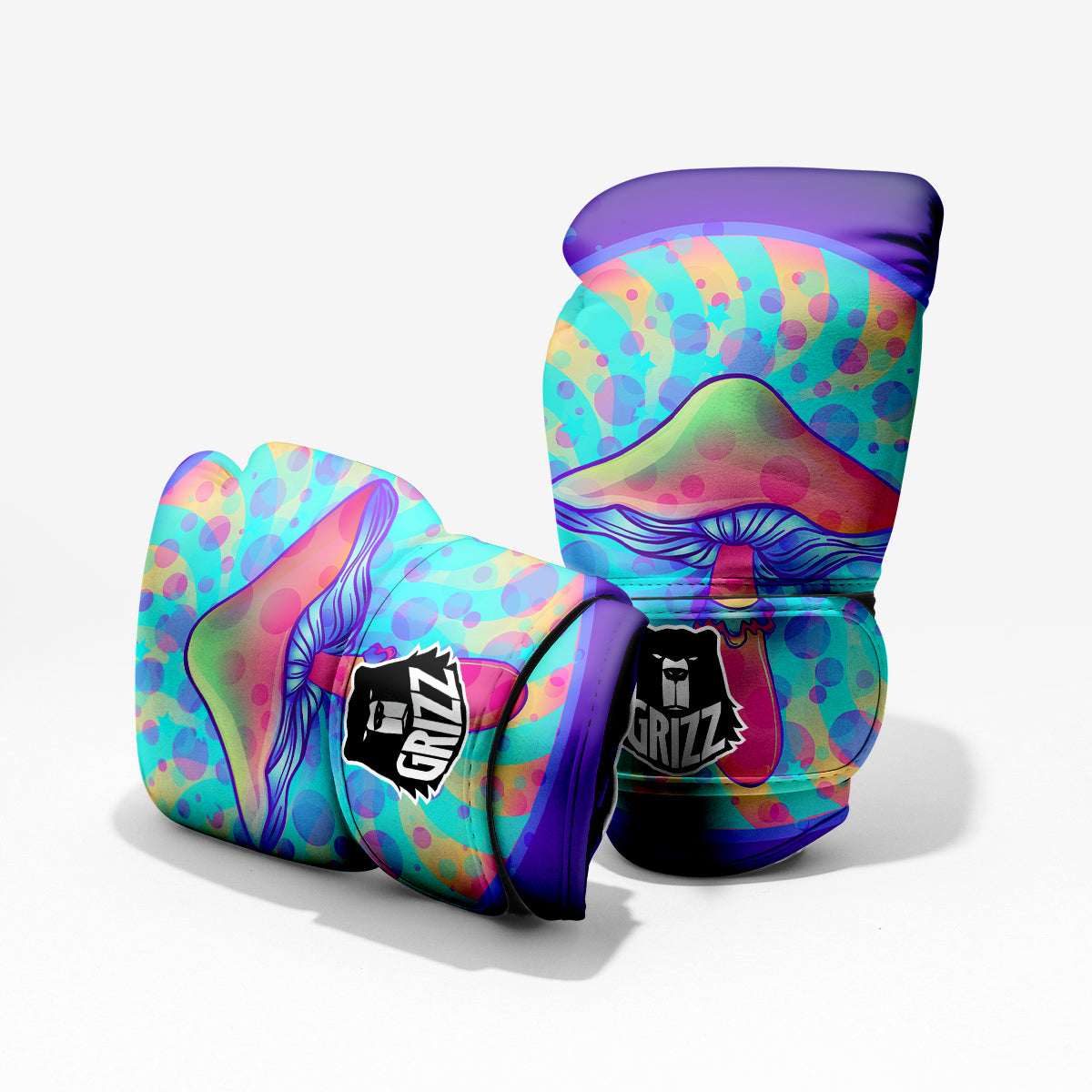 Mushrooms Psychedelic Print Pro Boxing Glove