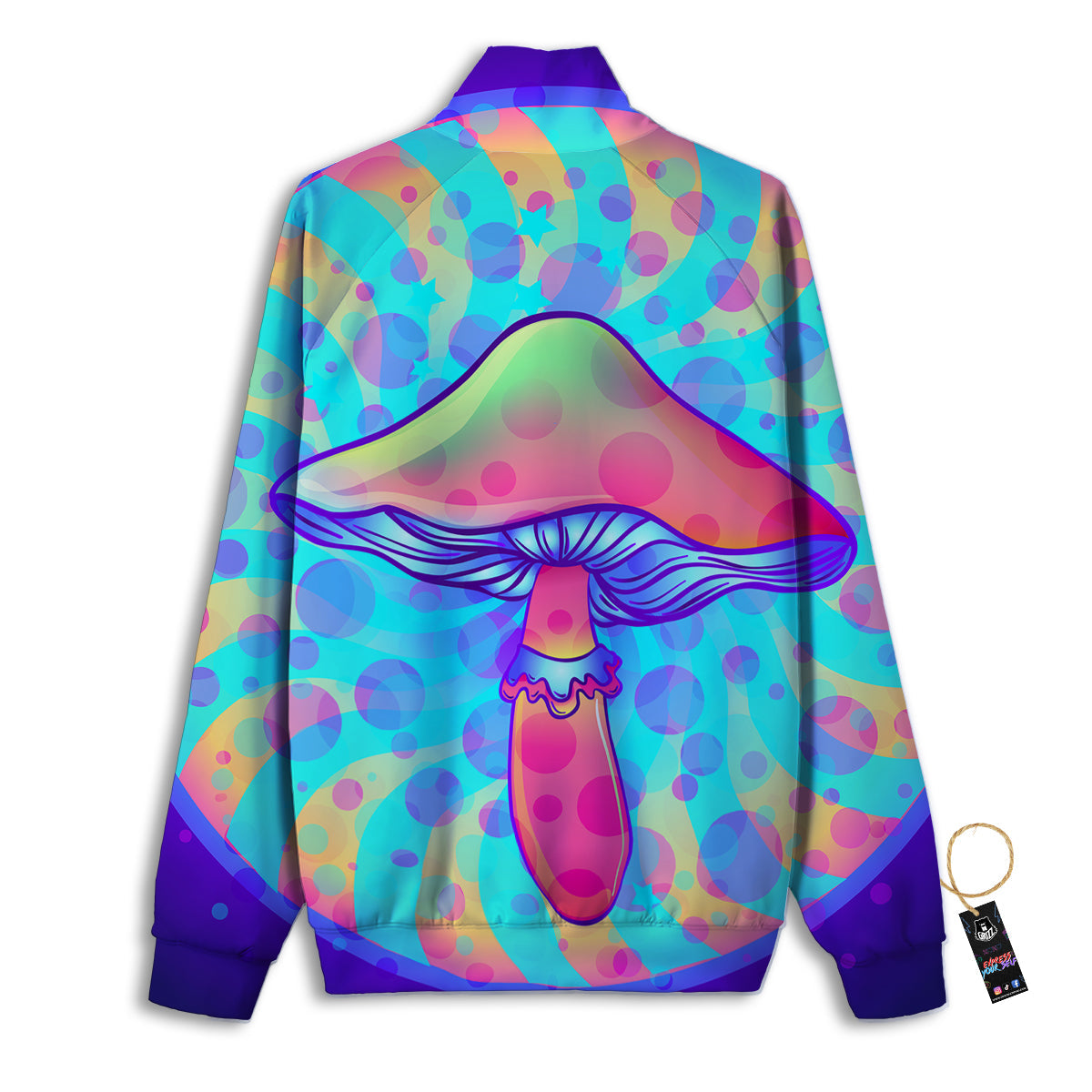 Mushrooms Psychedelic Print Track Jacket-grizzshop