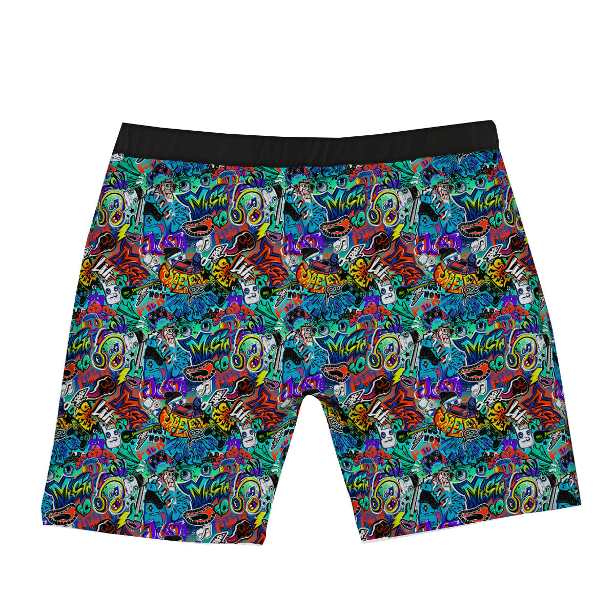 Music Abstract Print Pattern Boxer Briefs-grizzshop