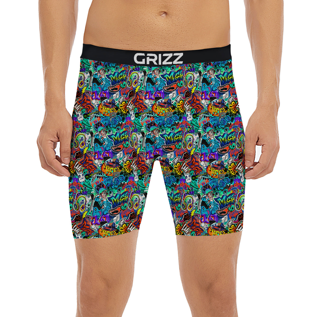 Music Abstract Print Pattern Boxer Briefs-grizzshop
