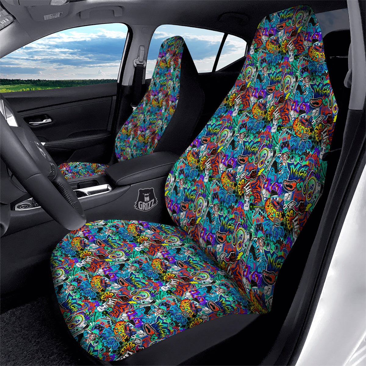 Music Abstract Print Pattern Car Seat Covers-grizzshop