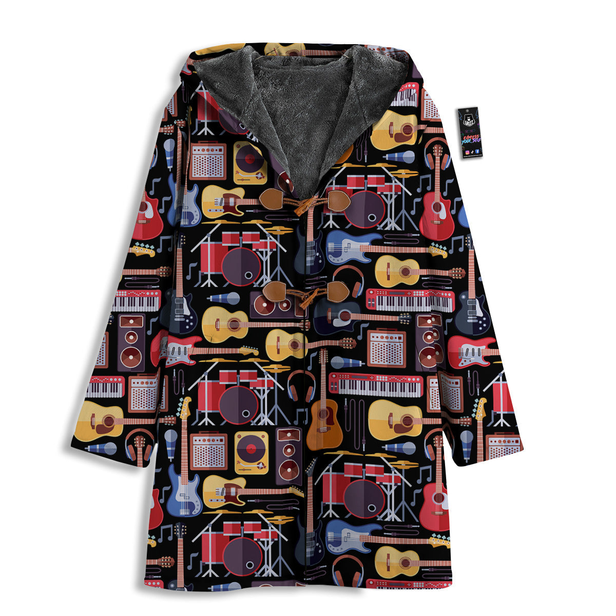 Music Instruments Print Pattern Men's Windbreaker Jacket-grizzshop