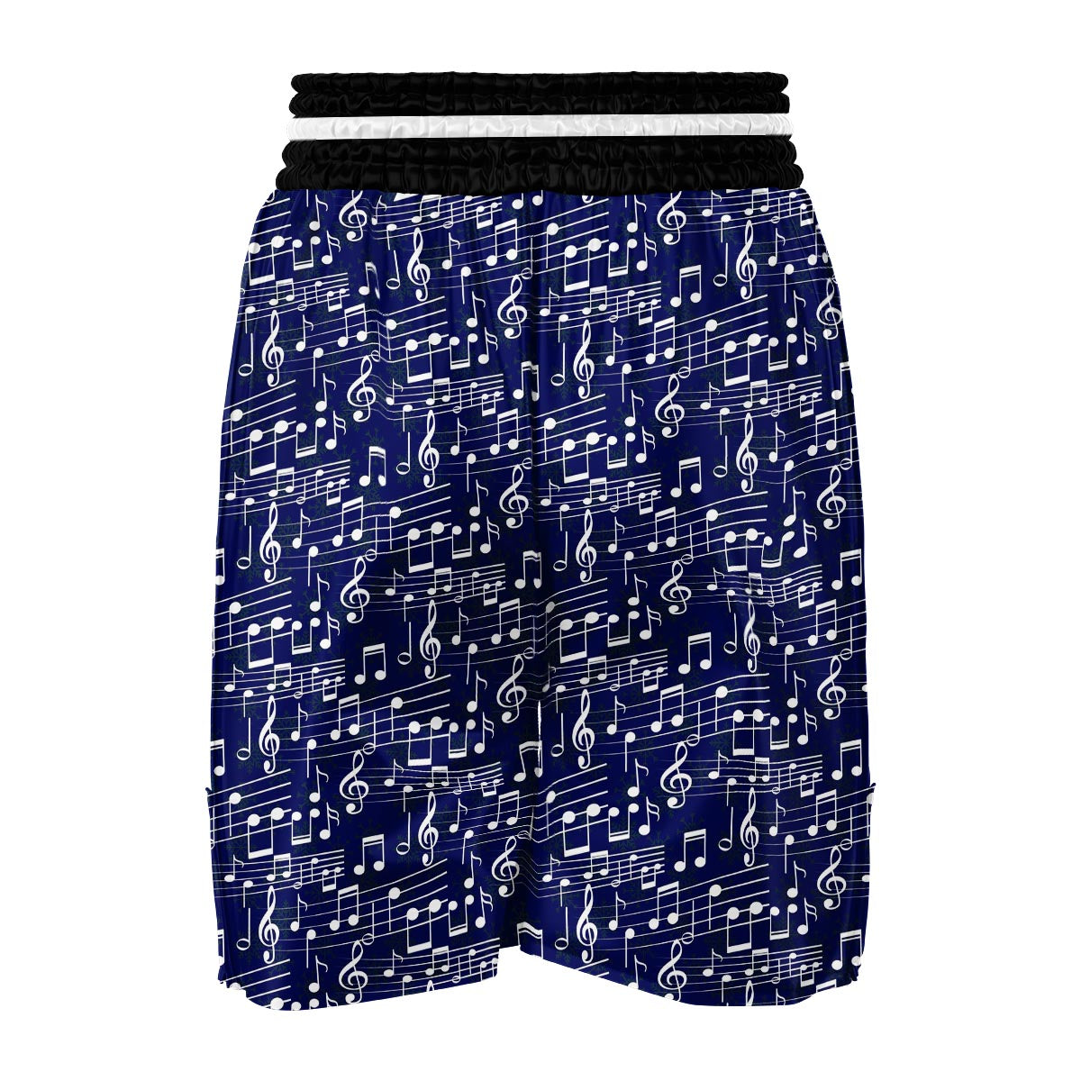 Music Note Print Pattern Boxing Shorts-grizzshop