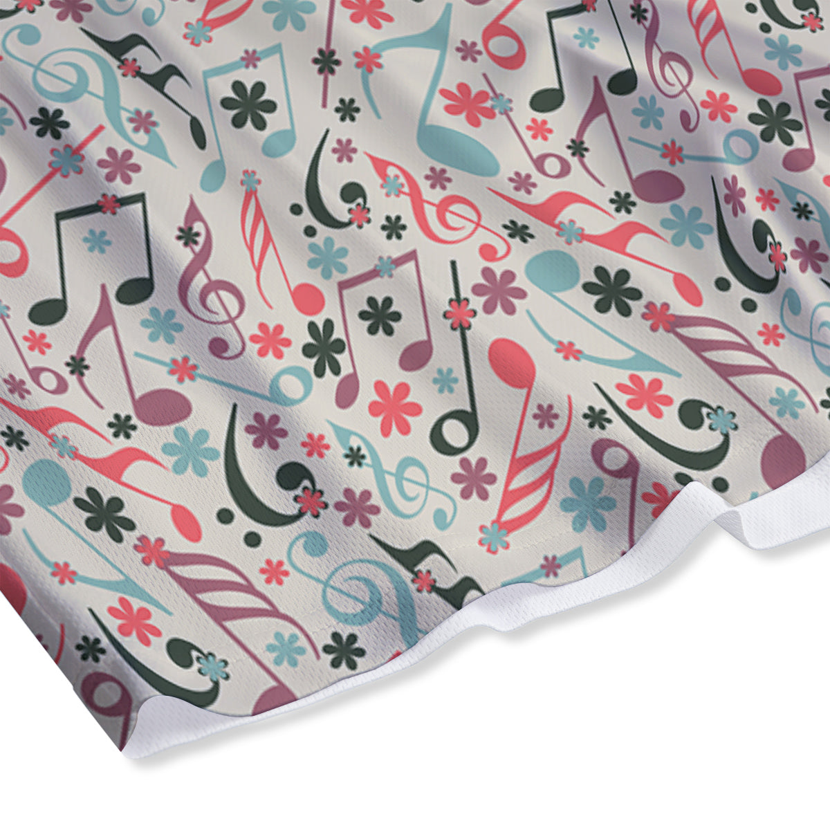 Music Notes Cute Print Pattern Mesh Shorts-grizzshop