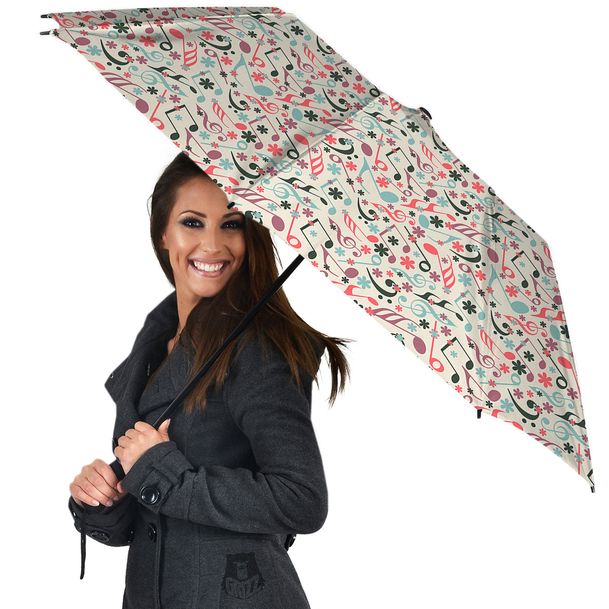 Music Notes Cute Print Pattern Umbrella-grizzshop