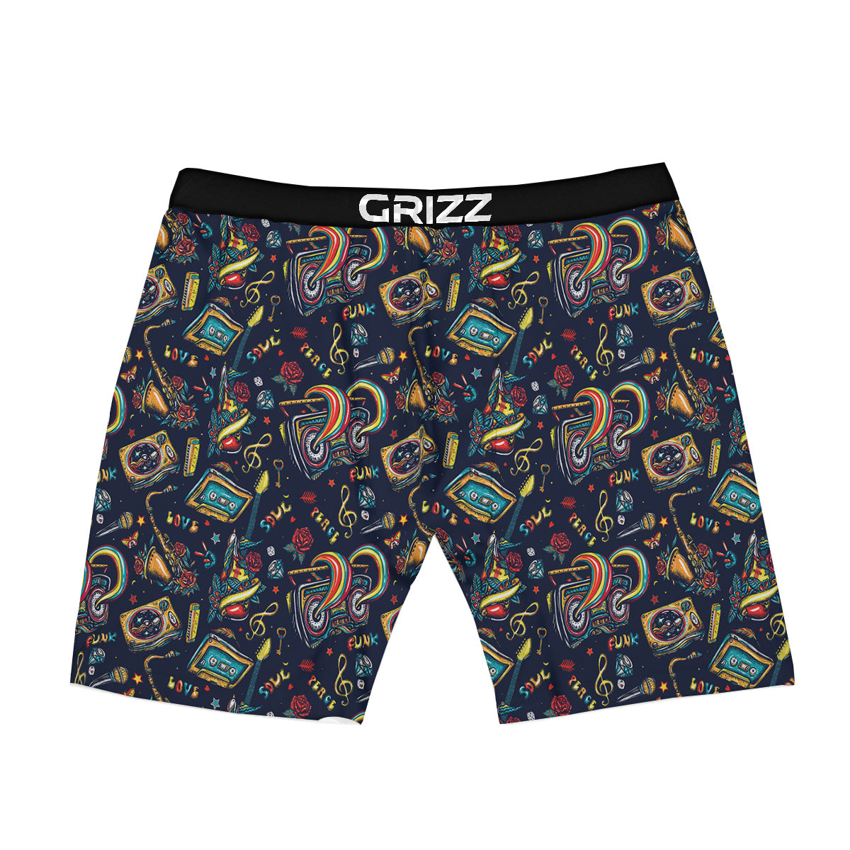Musical Instruments Print Pattern Boxer Briefs-grizzshop