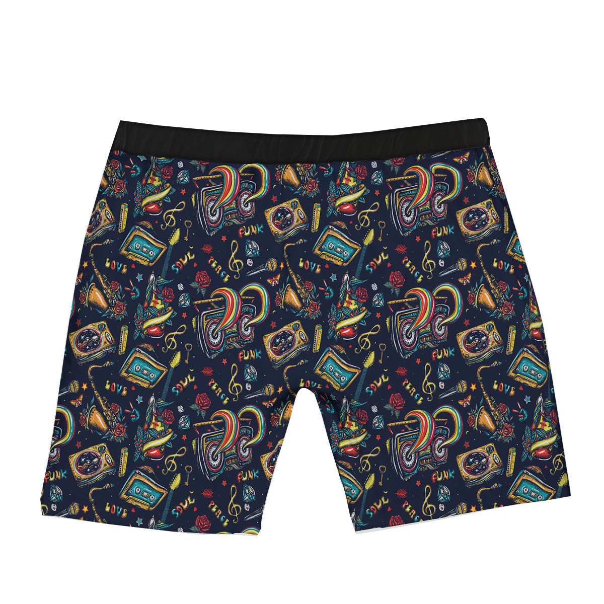 Musical Instruments Print Pattern Boxer Briefs-grizzshop