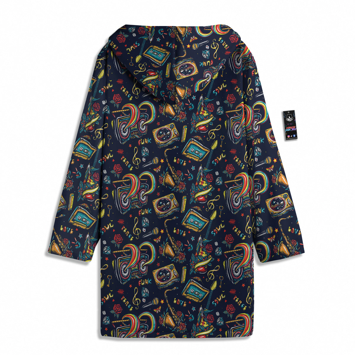 Musical Instruments Print Pattern Men's Windbreaker Jacket-grizzshop