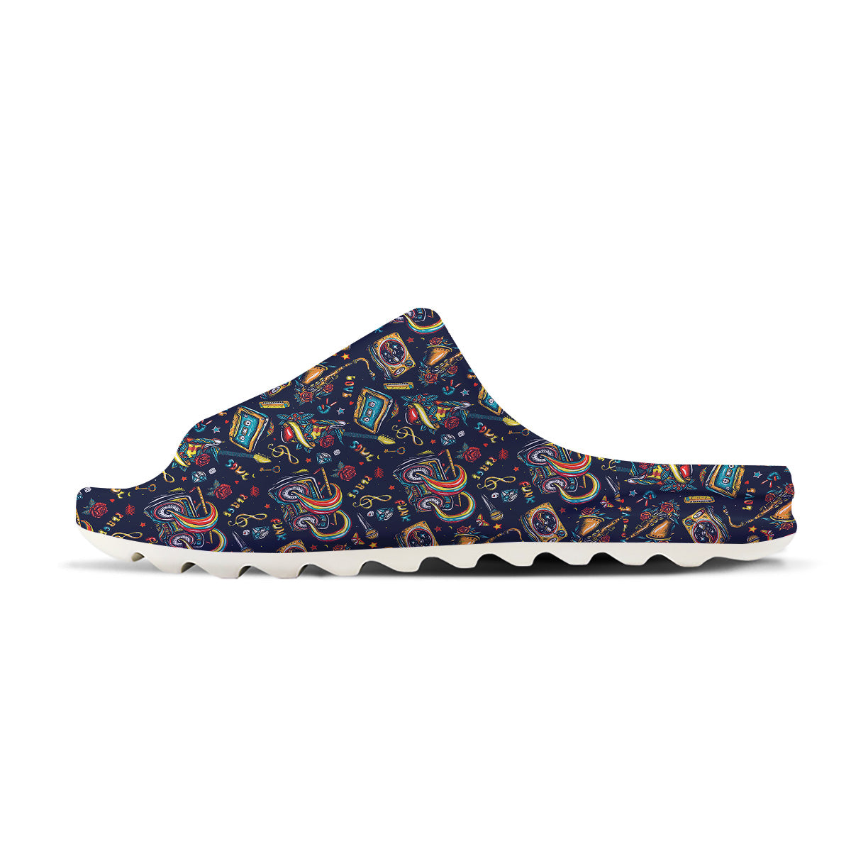 Musical Instruments Print Pattern Sandals-grizzshop