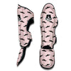 Mustache Pink Striped Print Pattern Muay Thai Shin Guards-grizzshop