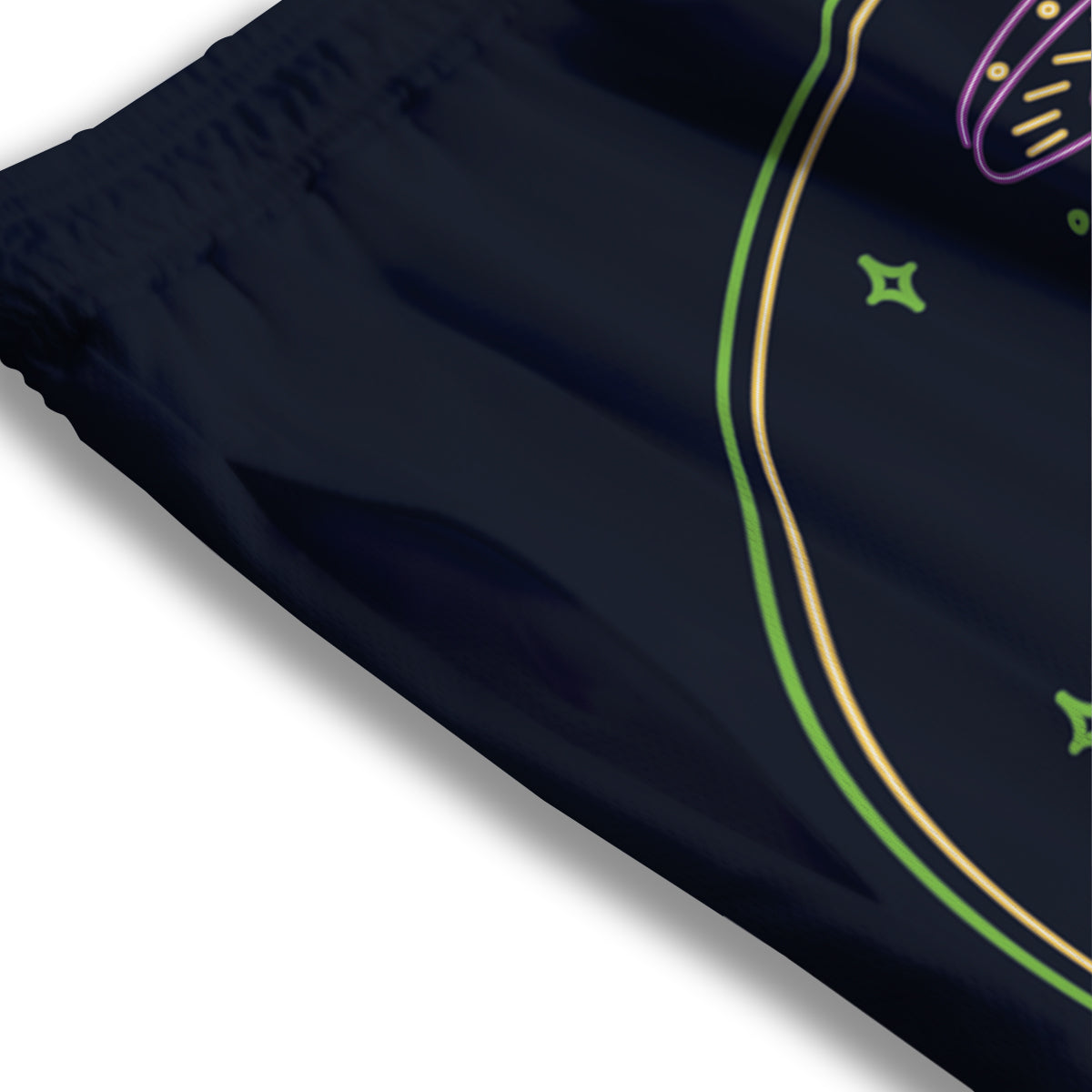 Papaya Exotic Print Pattern Mesh Shorts