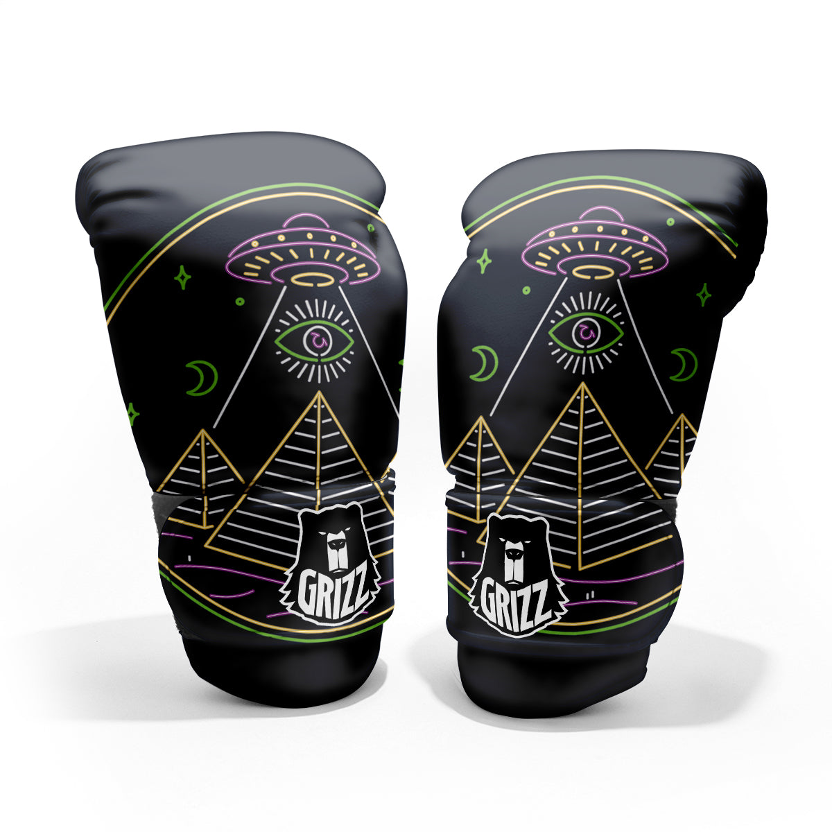 Mystery Of Egypt Neon Print Pro Boxing Glove