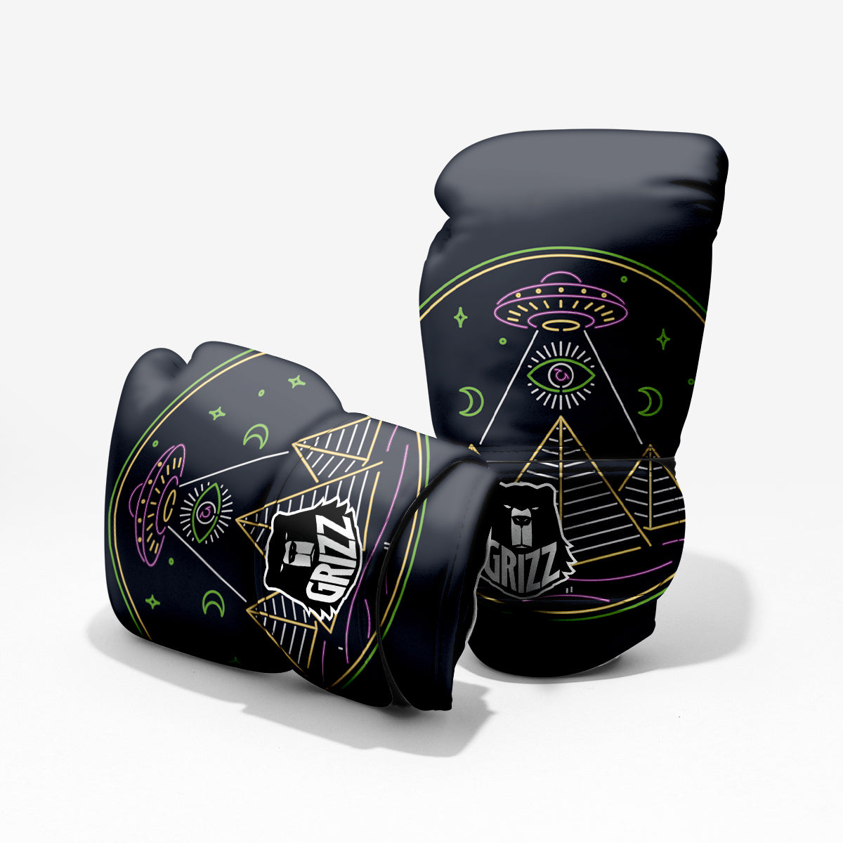 Mystery Of Egypt Neon Print Pro Boxing Glove