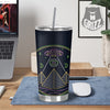 Mystery Of Egypt Neon Print Tumbler-grizzshop