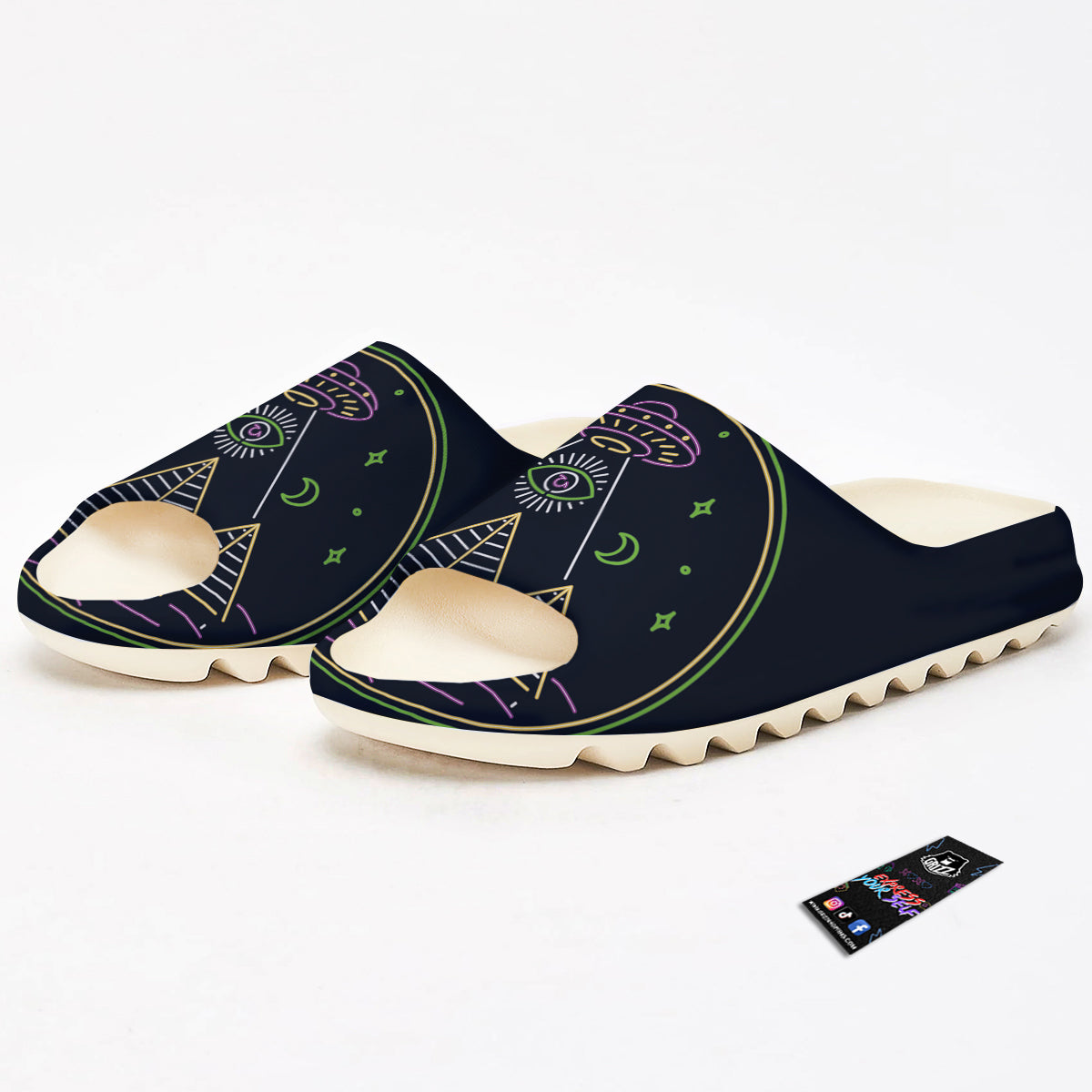 Mystery Of Egypt Neon Print Sandals-grizzshop