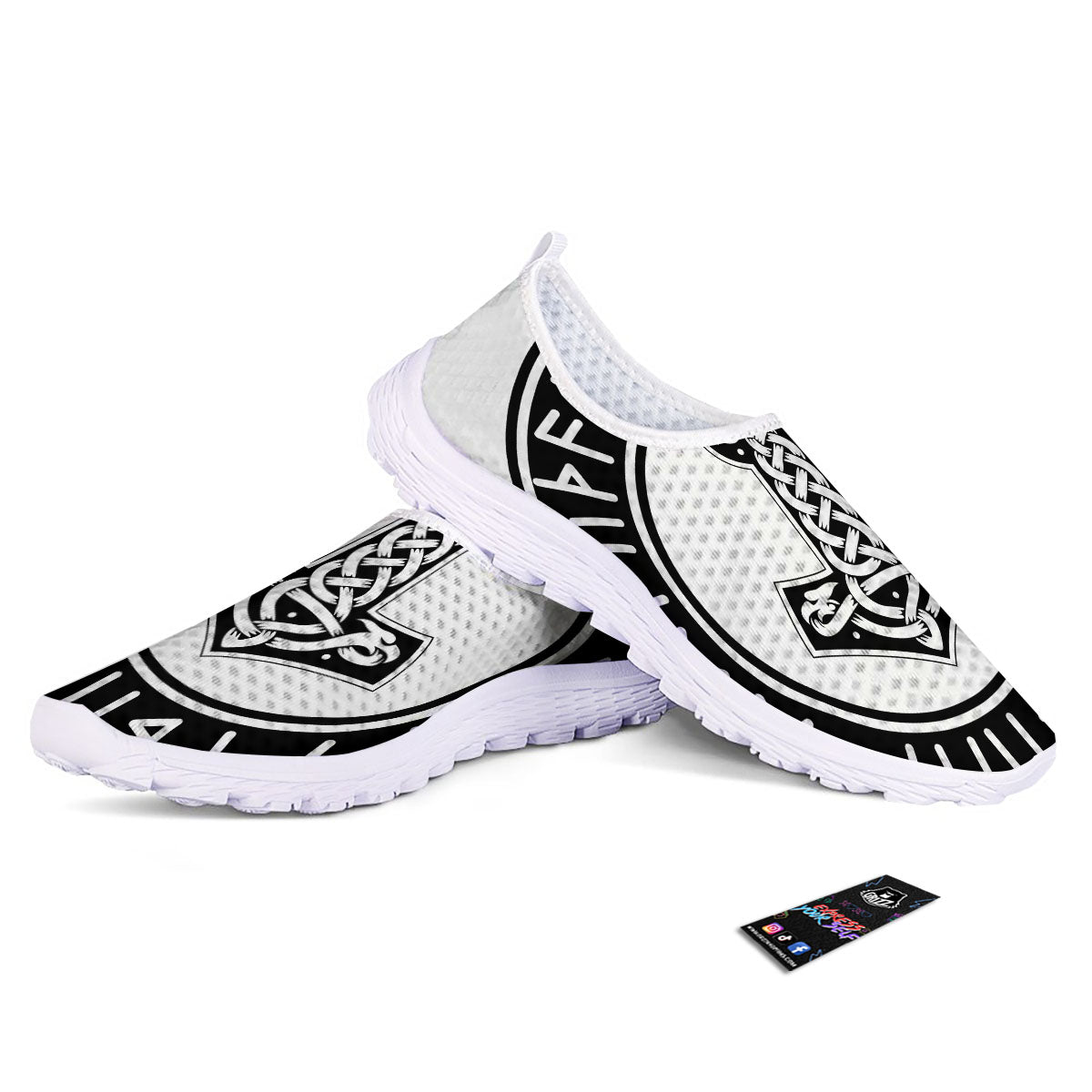 Mythology Mjolnir Norse Print Nurse Shoes-grizzshop