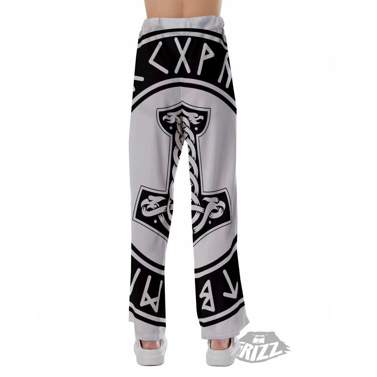 Mythology Mjolnir Norse Print Pajama Pants-grizzshop
