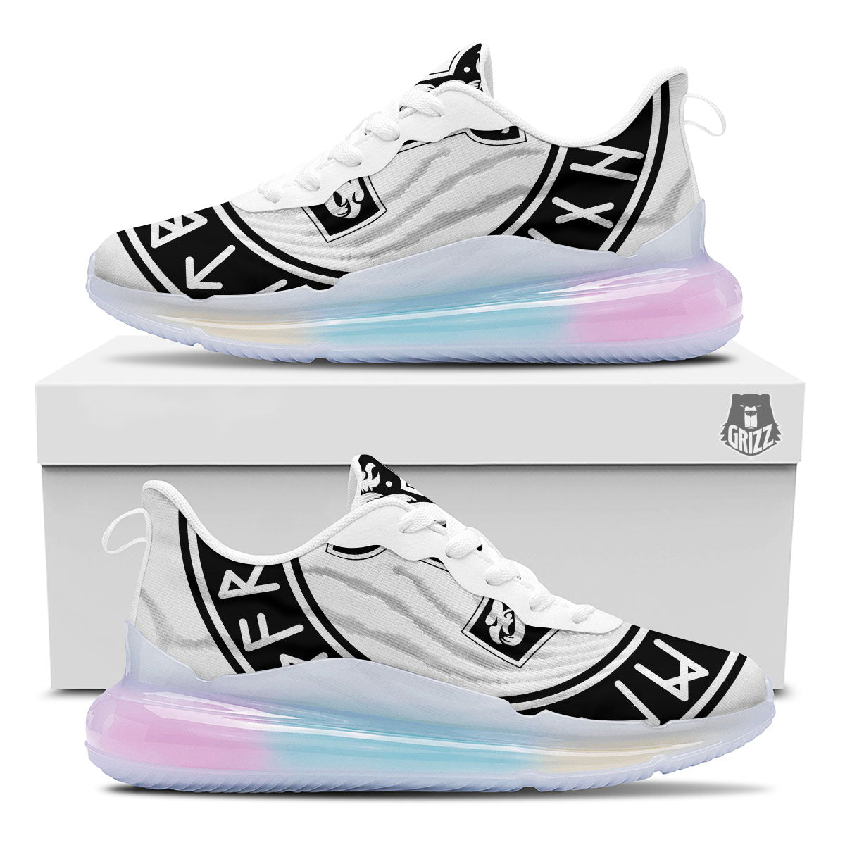 Mythology Mjolnir Norse Print Running Sneakers-grizzshop