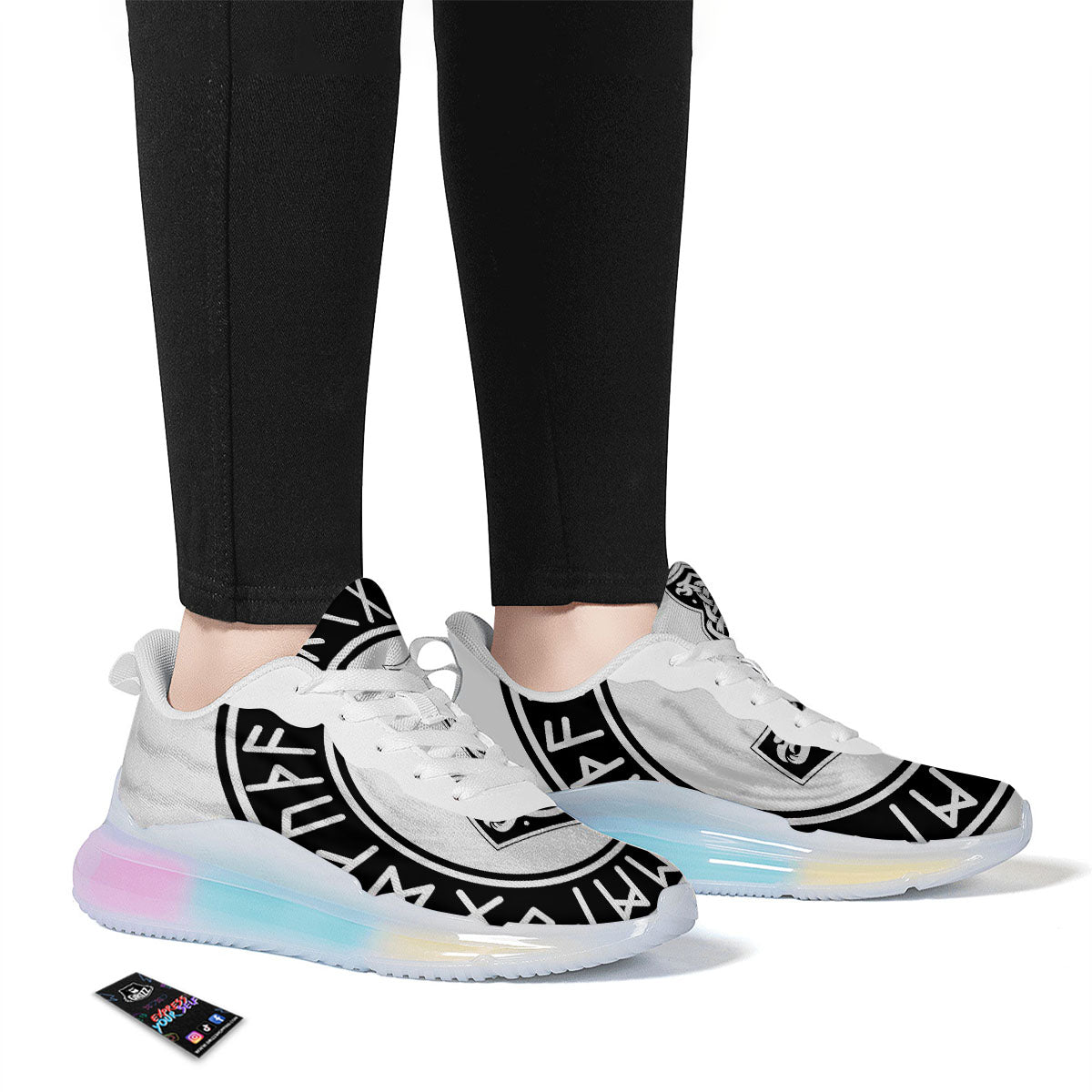 Mythology Mjolnir Norse Print Running Sneakers-grizzshop