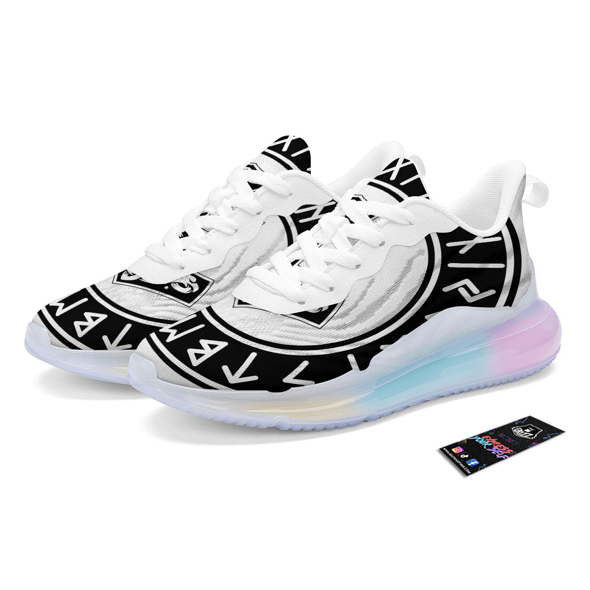 Mythology Mjolnir Norse Print Running Sneakers-grizzshop