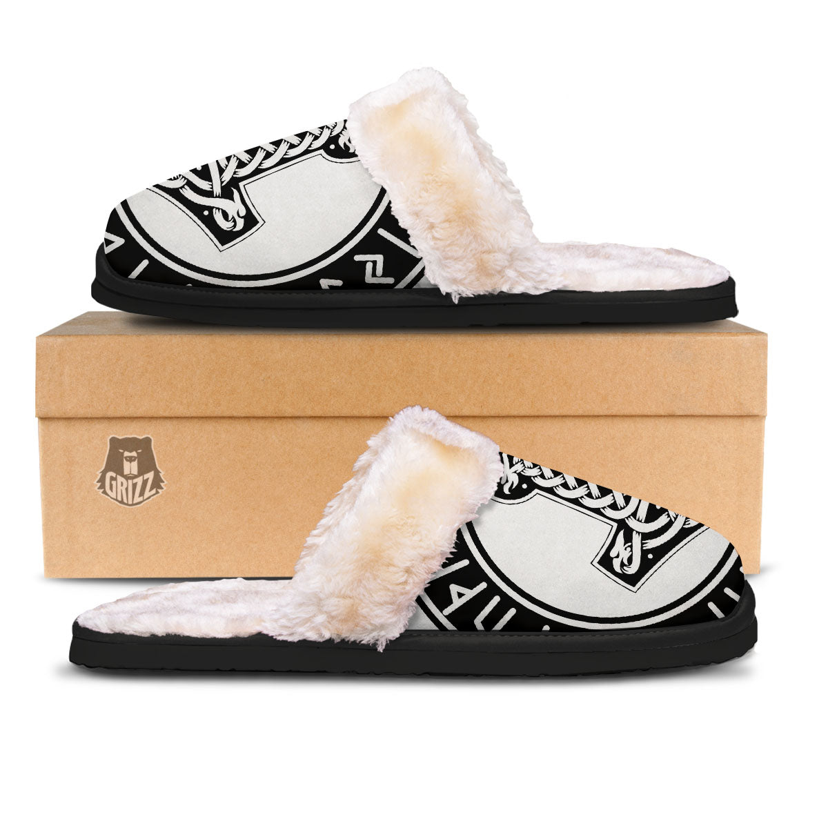 Mythology Mjolnir Norse Print Slippers-grizzshop