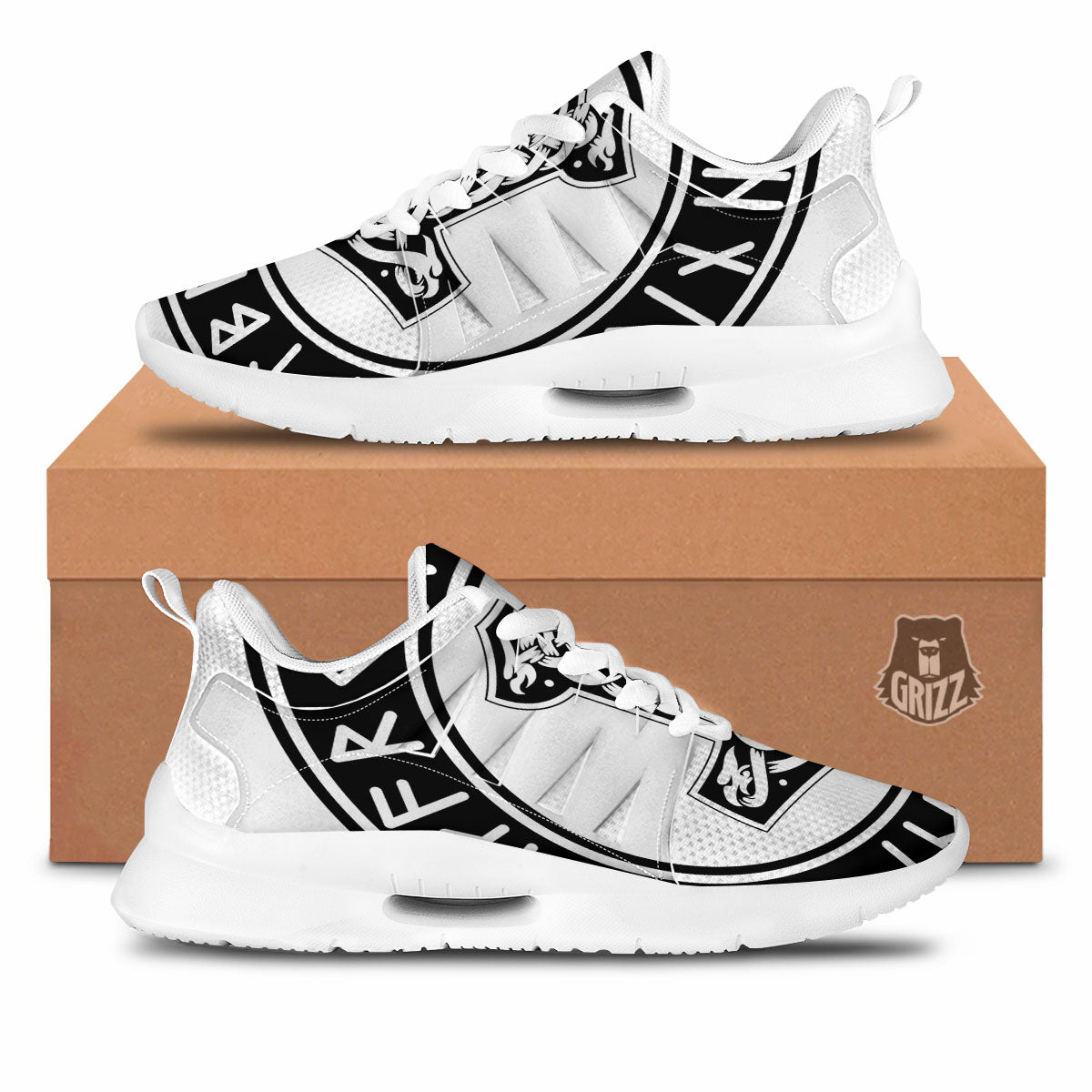 Mythology Mjolnir Norse Print Tennis Shoes-grizzshop