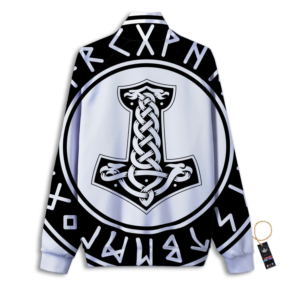 Mythology Mjolnir Norse Print Track Jacket-grizzshop