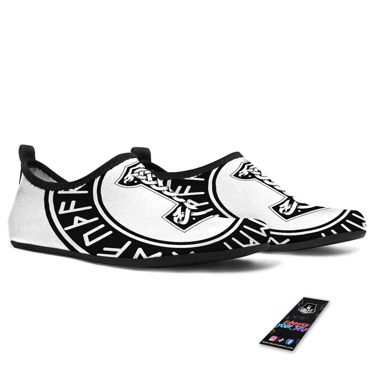 Mythology Mjolnir Norse Print Water Shoes-grizzshop