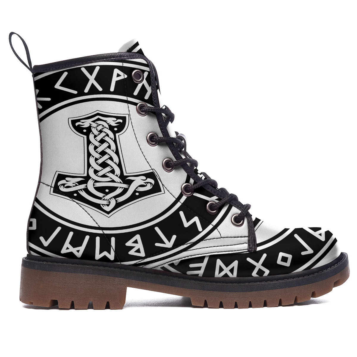 Mythology Mjolnir Norse Print Work Boots-grizzshop