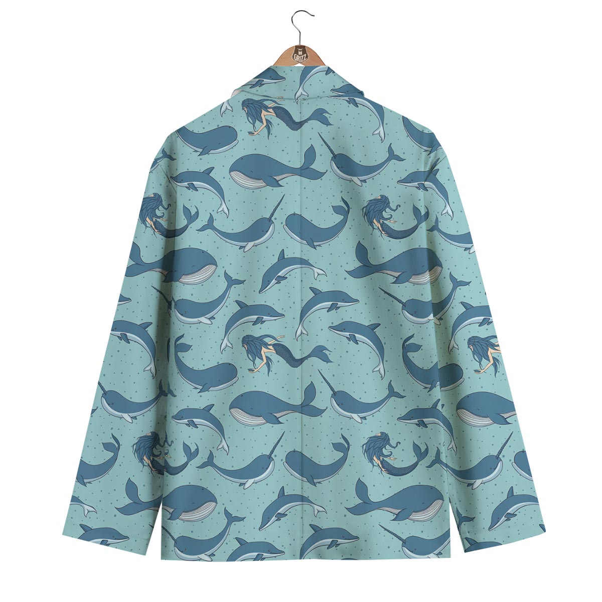 Narwhal Print Pattern Men's Blazer-grizzshop