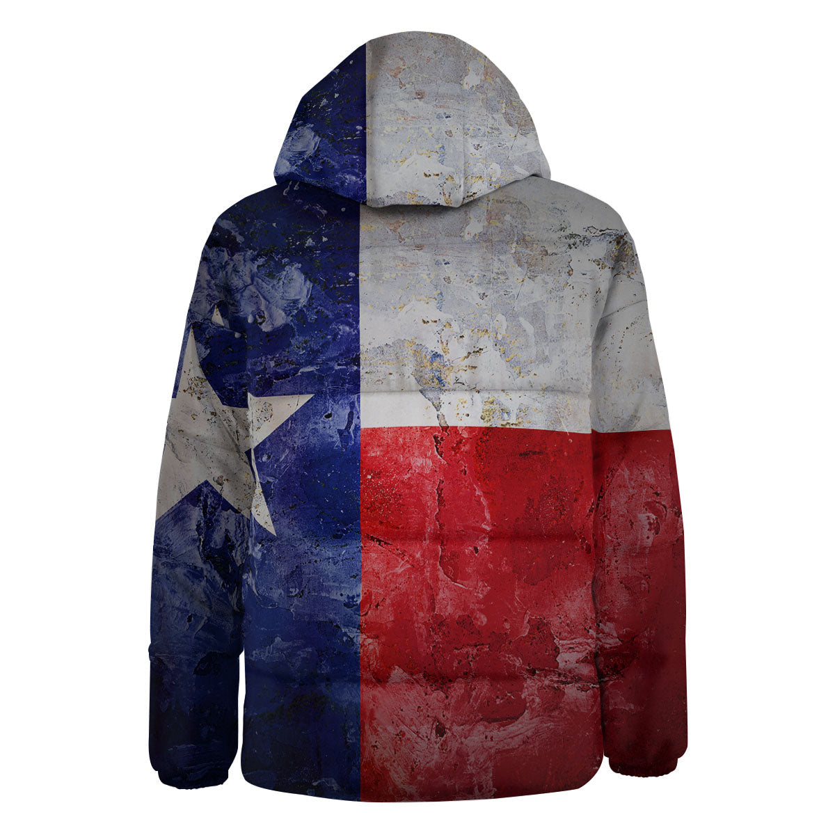 National Texas Flag Print Down Jacket-grizzshop
