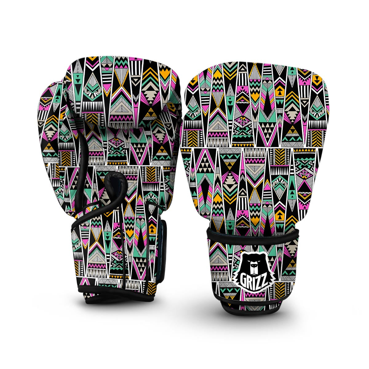 Native American Aztec Tribal Navajo Indians Print Boxing Gloves-grizzshop