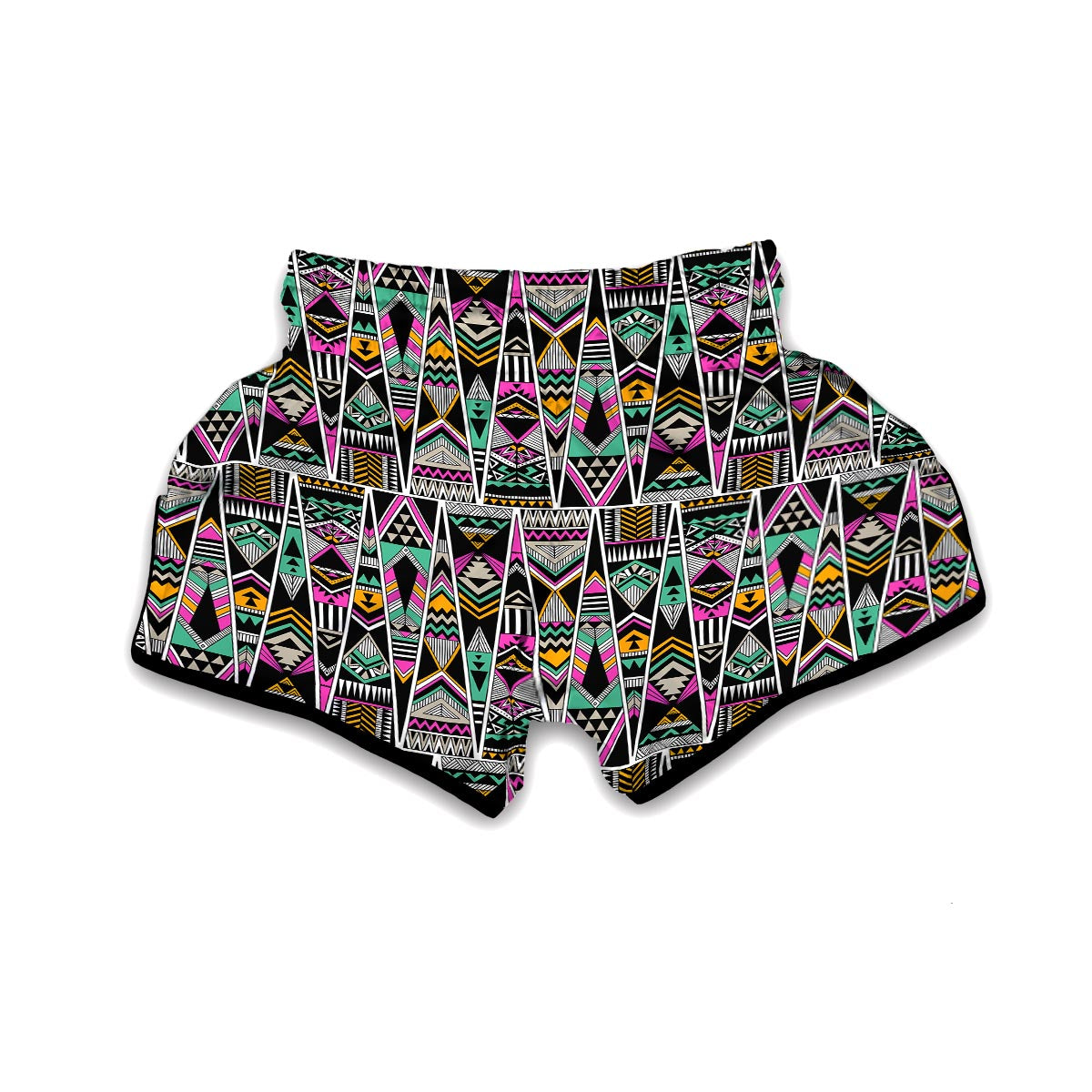 Native American Aztec Tribal Navajo Indians Print Muay Thai Boxing Shorts-grizzshop