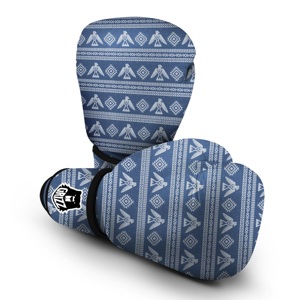 Native American Eagle Pattern Print Boxing Gloves-grizzshop