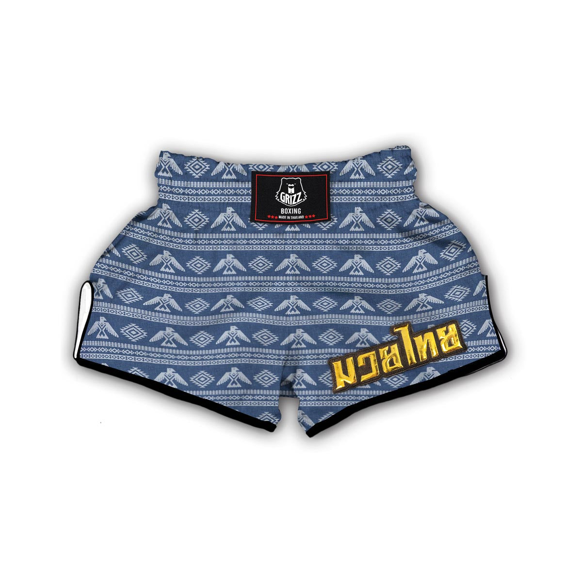 Native American Eagle Pattern Print Muay Thai Boxing Shorts-grizzshop