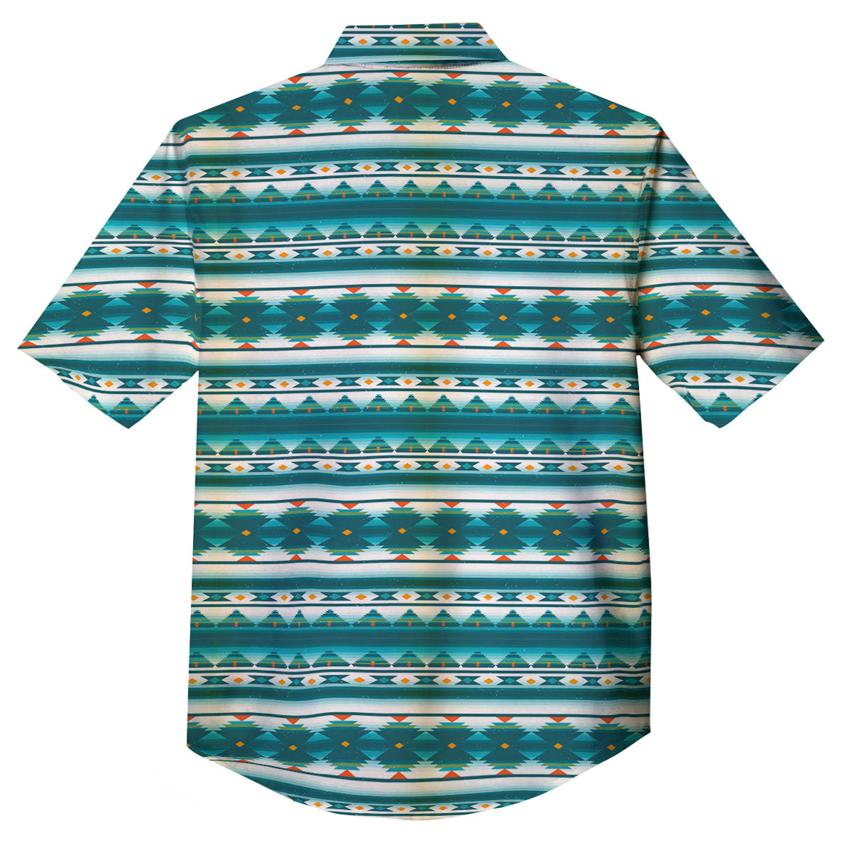 Native American Ethnic Print Pattern Button Up Shirt-grizzshop