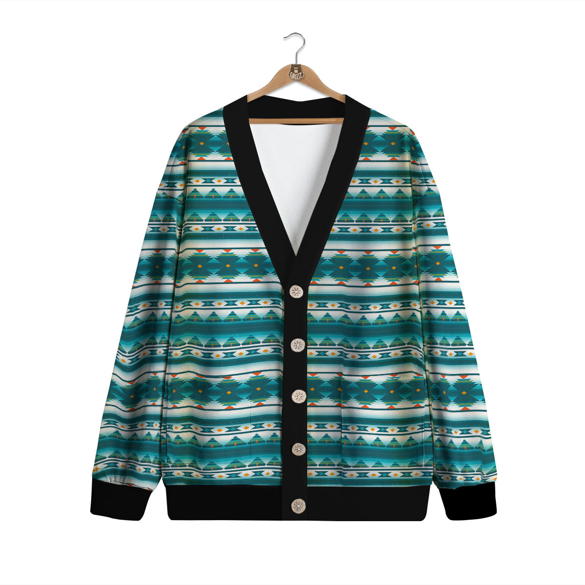 Native American Ethnic Print Pattern Cardigan-grizzshop