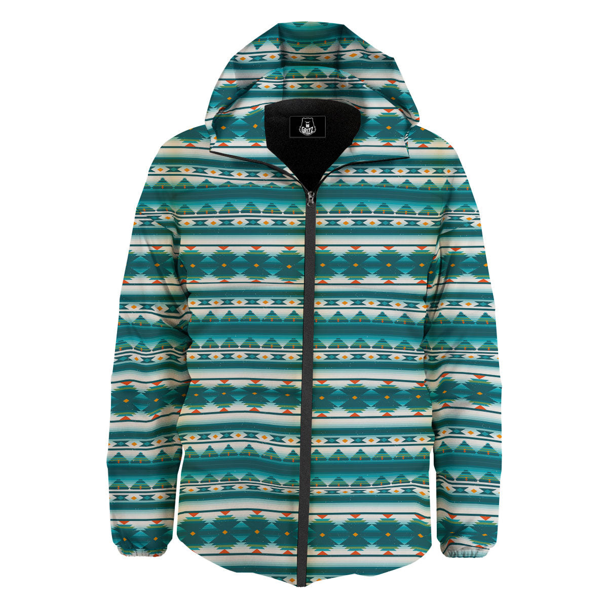 Native American Ethnic Print Pattern Down Jacket-grizzshop